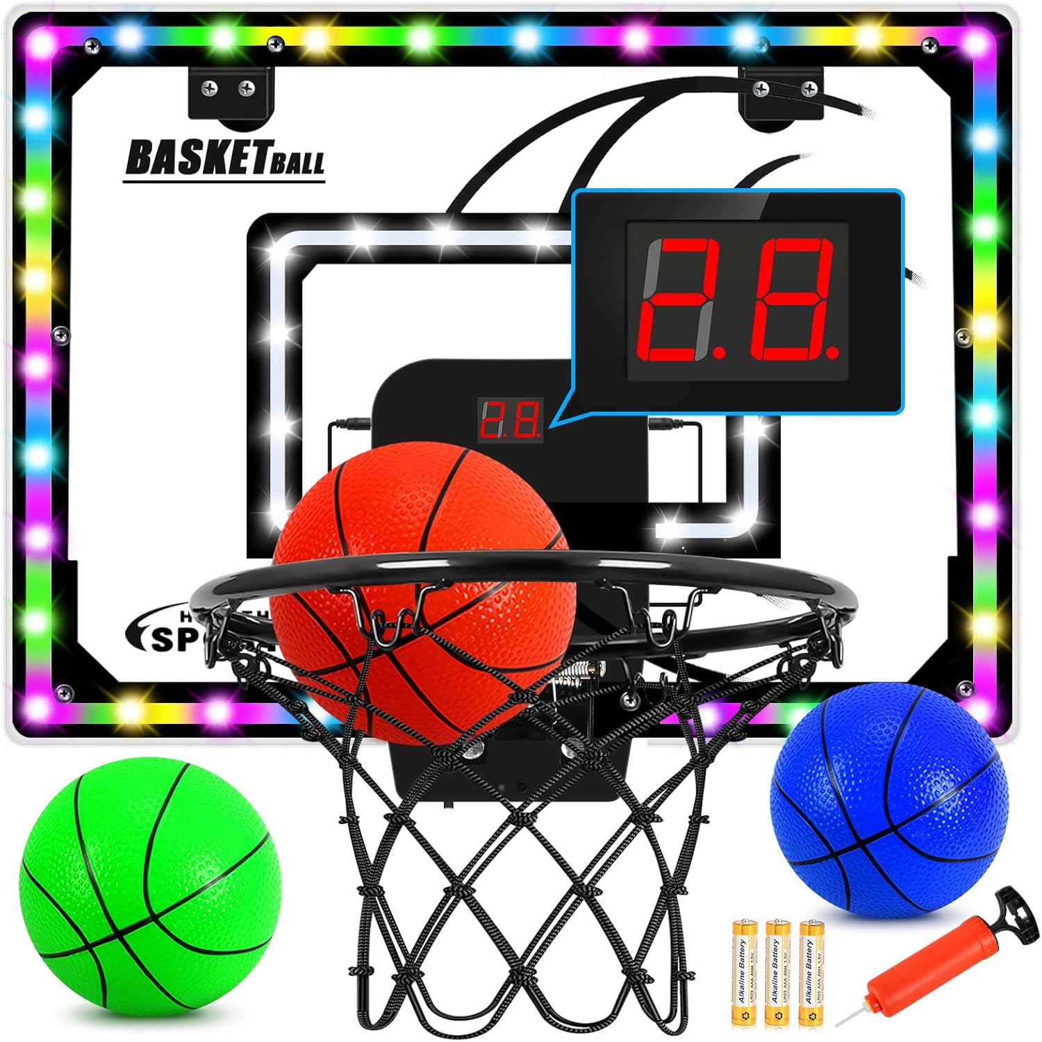 AOKESI Mini Indoor Basketball Hoop for Kids