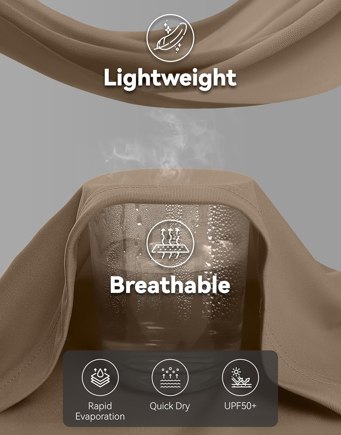 Men's Sun Protection Hoodie Shirt UPF 50+ Long Sleeve Fishing Rash Guard UV SPF Summer Lightweight Hiking Shirt for Men - Image 5