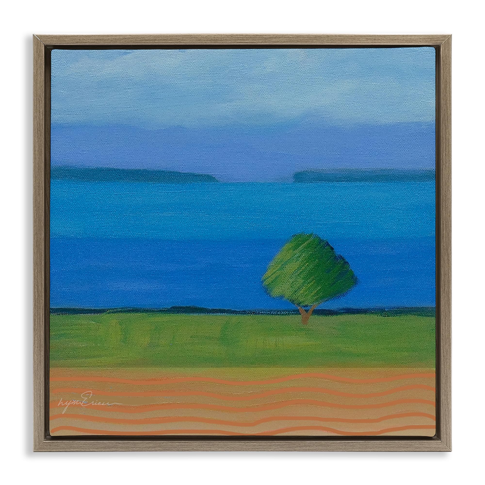 Lone Tree at Spring Cove, tela con cornice galleggiante, 61 x 61 cm