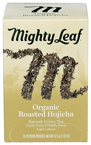 MIGHTY LEAF Té verde orgánico de Hojicha 15 unidades, 15 CT