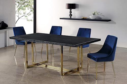 Miniatura 2 de Meridian Furniture Karina Collection Modern - Silla de comedor contemporánea tapizada de terciopelo con patas de metal resistentes.