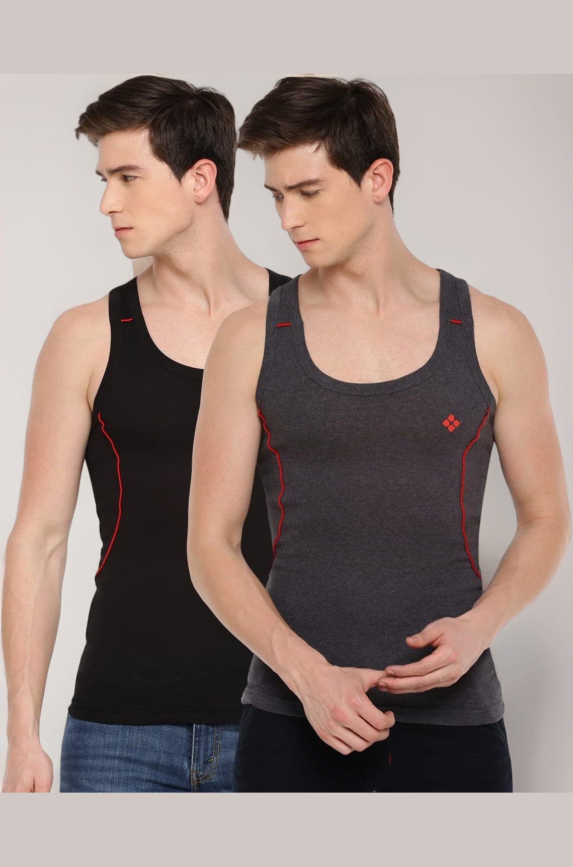 Dollar Bigboss Men's Solid Regular Fit Gym Vest