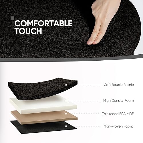 Miniatura 4 de B FSOBEIIALEO - Otomana con espacio de almacenamiento para sala de estar, reposapiés plegable, de vellón, banco plegable para dormitorio, 43.3