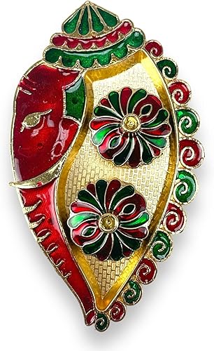 Miniatura 7 de LOVENSPIRE Bulk Ganesh Shankh Haldi Kumkum Holder, Pooja Regreso, Regalos de inauguración de la casa india, Shivratri, Favores de boda, Favores