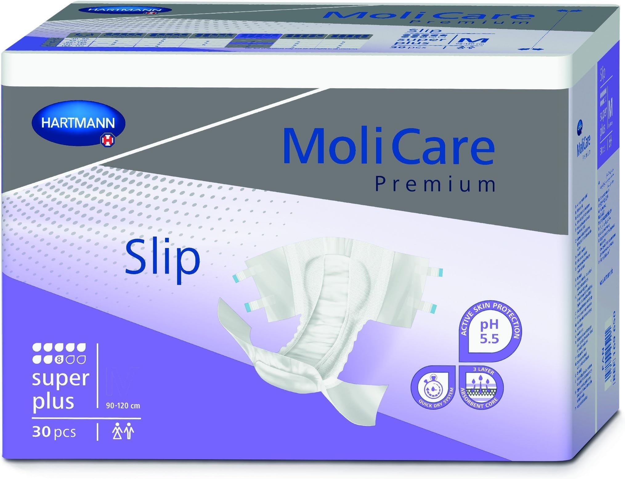 MoliCareMolicare Super-Plus Briefs with Curly Fiber, Small, 30 Pack