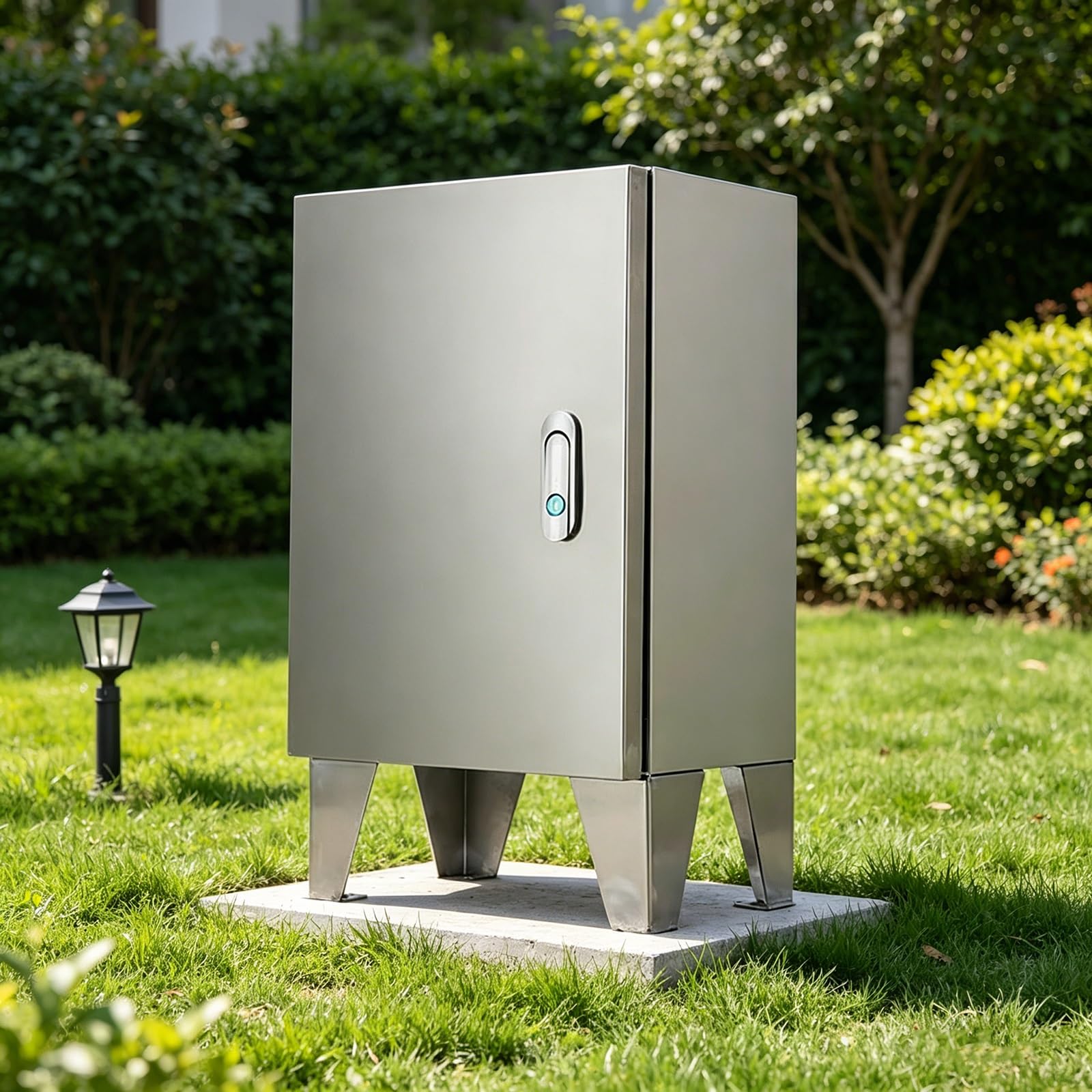 Verteilerkasten Elekto-Schaltkasten Aus 304 Edelstahl für den AußEnbereich – Wandmontierte Abzweigdose mit Halterung, AbschließBarer AußEnverteiler, ElektronikgehäUse(50*60*25CM/19.7*23.6*9.8IN)