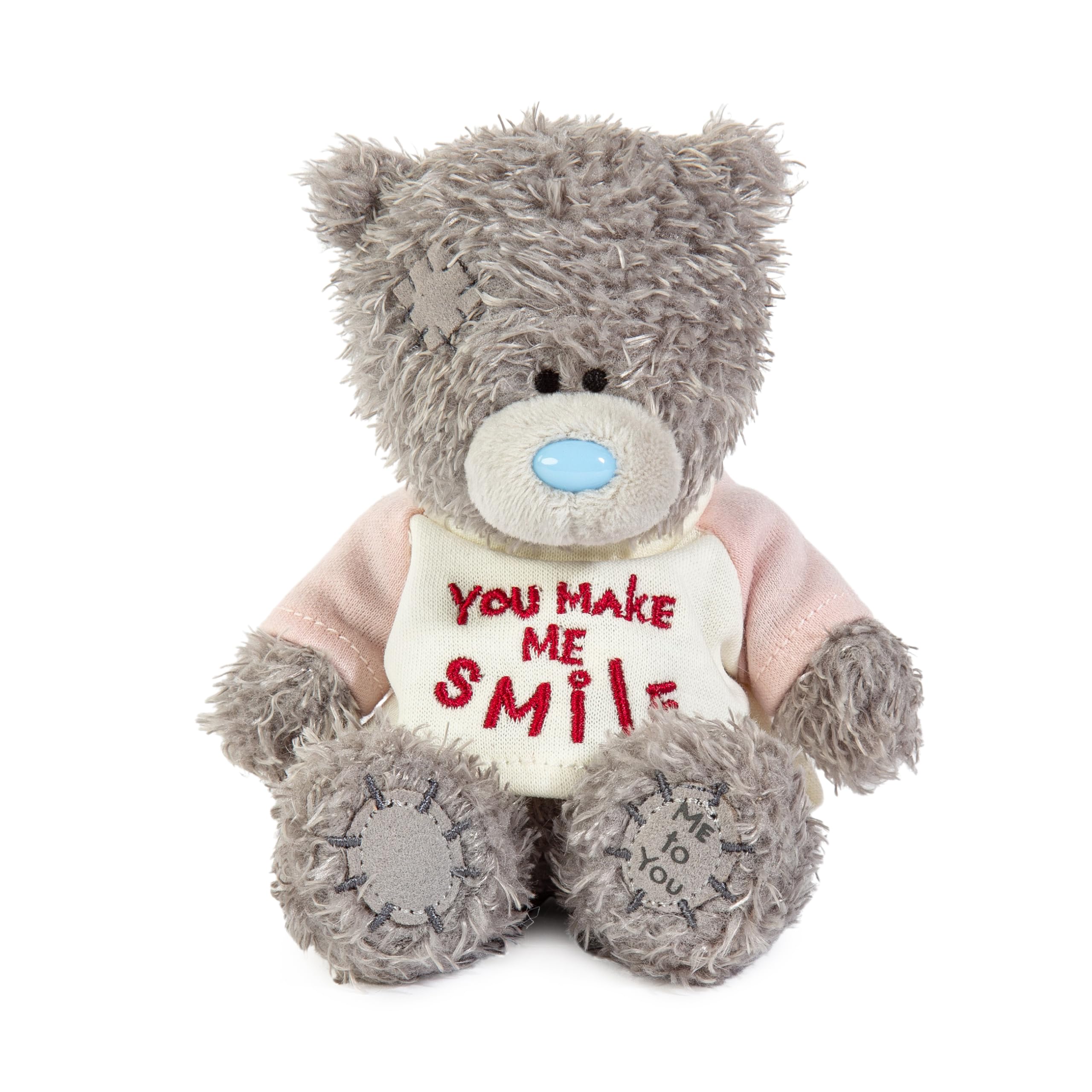 B&Q -  Tatty Teddy Plush 10Cm High Bear Wearing Cute 'you Make Me Smile' T-Shirt Official Collection