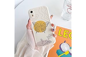injpcuca Compatible with iPhone XR Case Cute (6.1"), Butterfly Pattern Abstract Design...