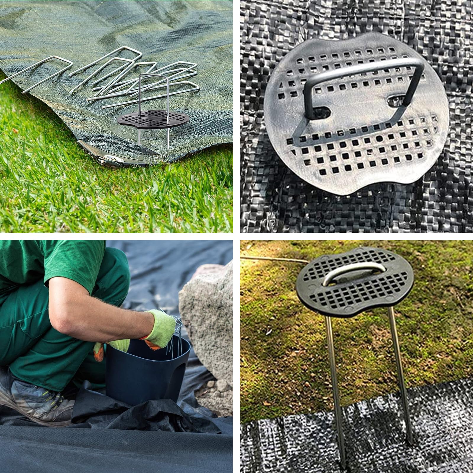 Lot De 50 Piquets D'Ancrage En U Galvanisés Anti-Rouille 150-200 Mm – Fixation Solide Pour Géotextile, Clôture Jardin, Tente Camping