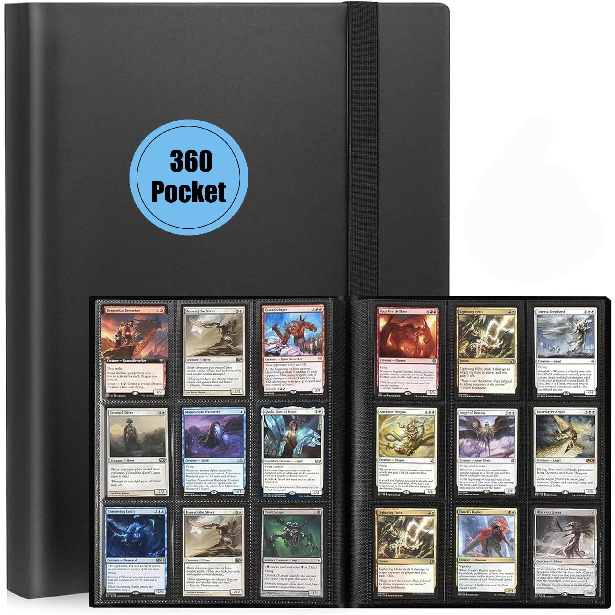 9 Pocket Trading Card Binder, 360 Pockets Collectible Trading Card Album