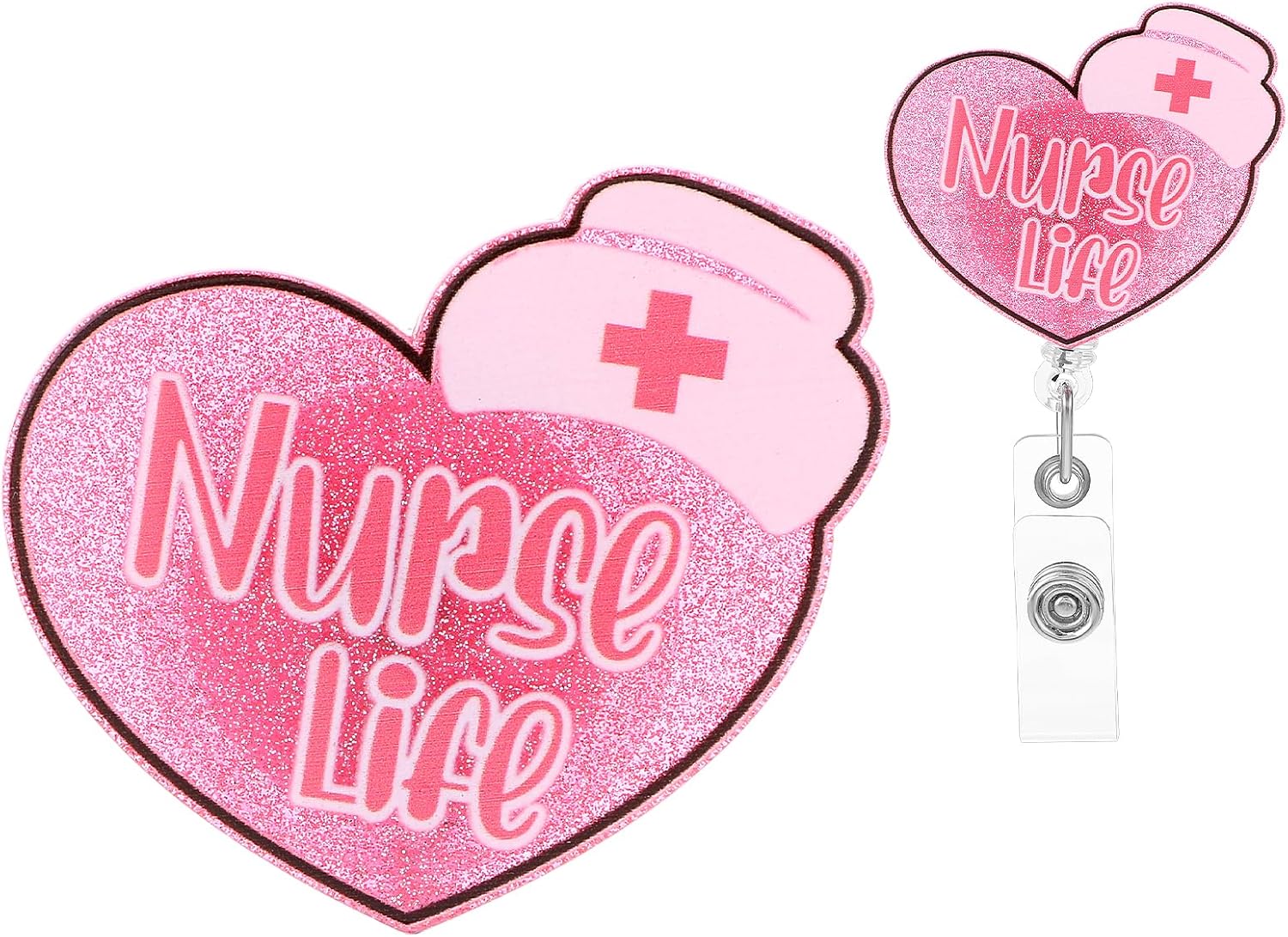 Gjinxi Badge Reels Retractable with ID Name Clips for Nurse Nursing