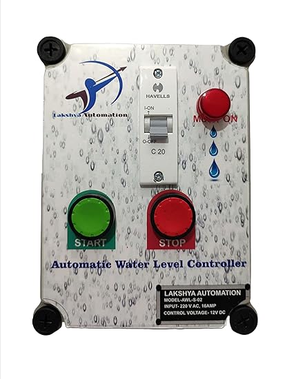 HOMEzee Automatic Water Level Controller Cum Starter(with 2Pc Float Switch, & 1 Mtr Sensor Cable) by Lakshya Automation