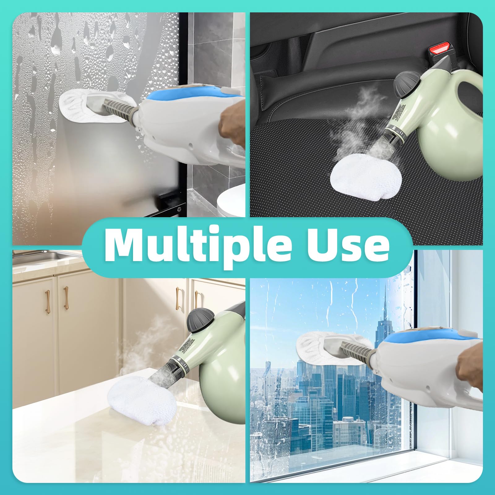 Paquete de 10 paños de microfibra para inyección de vapor de mano, accesorios de limpieza a vapor, reutilizables, lavables, compatibles con Steam Shot, Wagner, McCulloch
