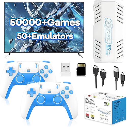 X10 Pro - Consola de juegos retro de 128G, palo de juego con más de 50000 emuladores de juegos retro incorporados, emulador de video Plug and Play
