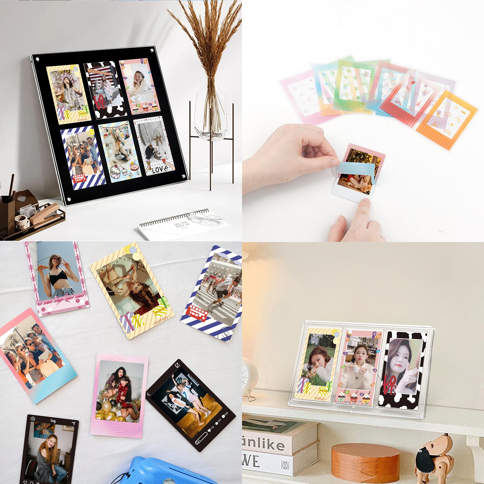 FOSDICK 60Pcs Photo Border Stickers, Lovely Mini Film Frame, 3 Inch Decoration Compatible With FujiFilm Instax Mini 12/11/9/8/7S/70 - Image 3
