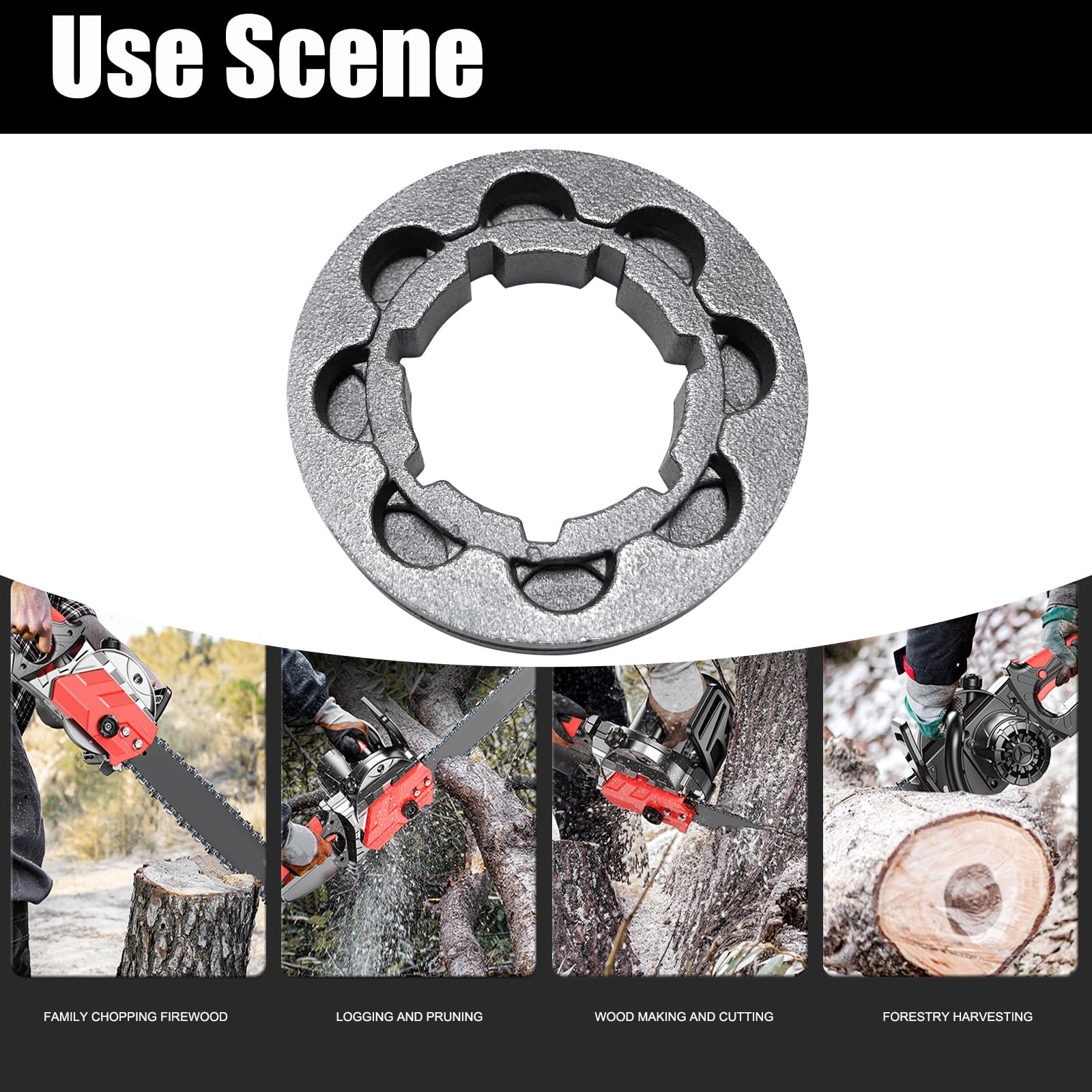 3x Ritzel Felge 3/8" 8T – Ersatzteil Für Stihl & Husqvarna Kettensägen (kompatibel Mit MS660, MS880, 394, 395 Uvm.)