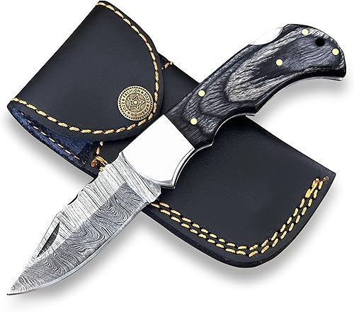WINTERFELL Cuchillo plegable de acero de Damasco hecho a mano cuchillos de alta calidad de 65 pulgadas cuchillo de bolsillo pequeño para exteriores
