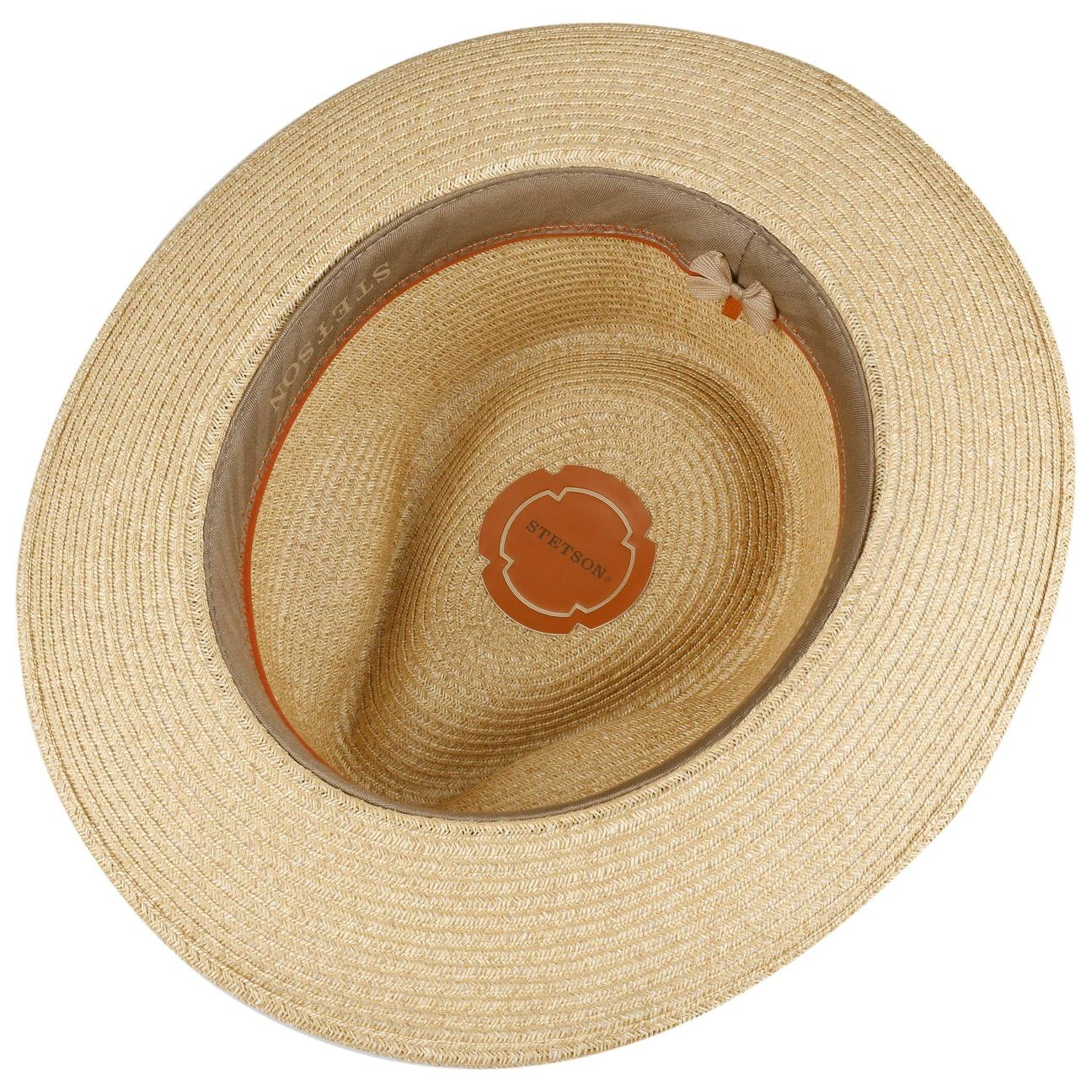 Stetson Lintano Toyo Sombrero Fedora de Paja Banda Multicolor Unisex Primavera Verano