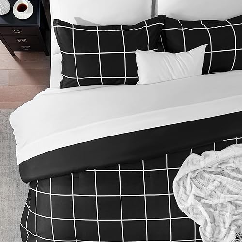 Miniatura 2 de SLEEP ZONE Juego de edredón ligero tamaño Queen, juego de edredón de microfibra ultra suave, edredón reversible de microfibra suave y cálida para