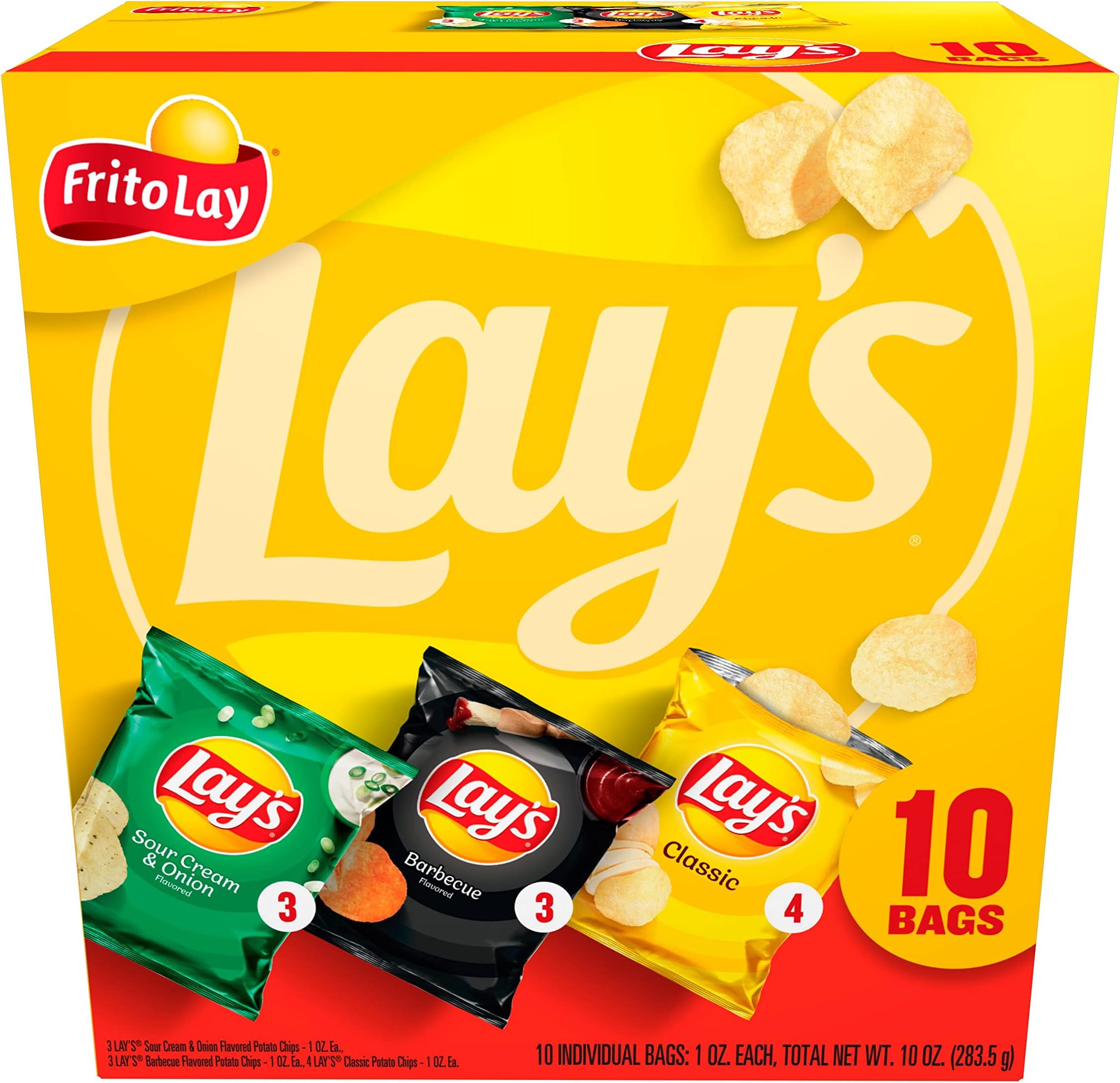 Potato Chips Assorted, 10 Count