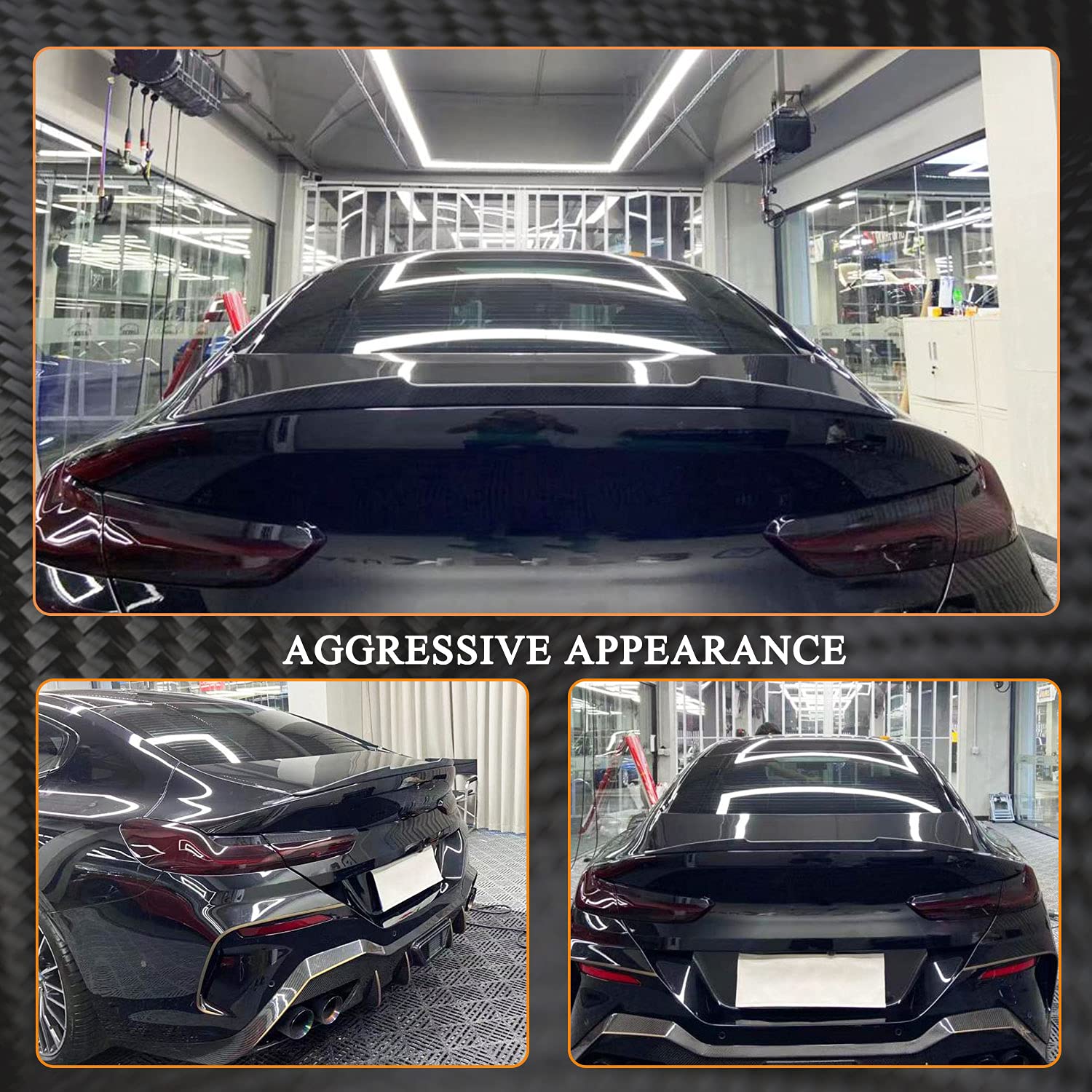 Real Carbon Fiber Rear Trunk Spoiler For BMW 8 Series G16 & M8 Gran Coupe 2018-2021
