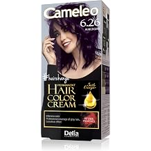 Cameleo - Permanent Hair Colour Cream - Aubergine - Intensive Color & Protection - 5 Oils + Omega Plus Acids - Professional, Luxurious Hair Dye - Full Kit