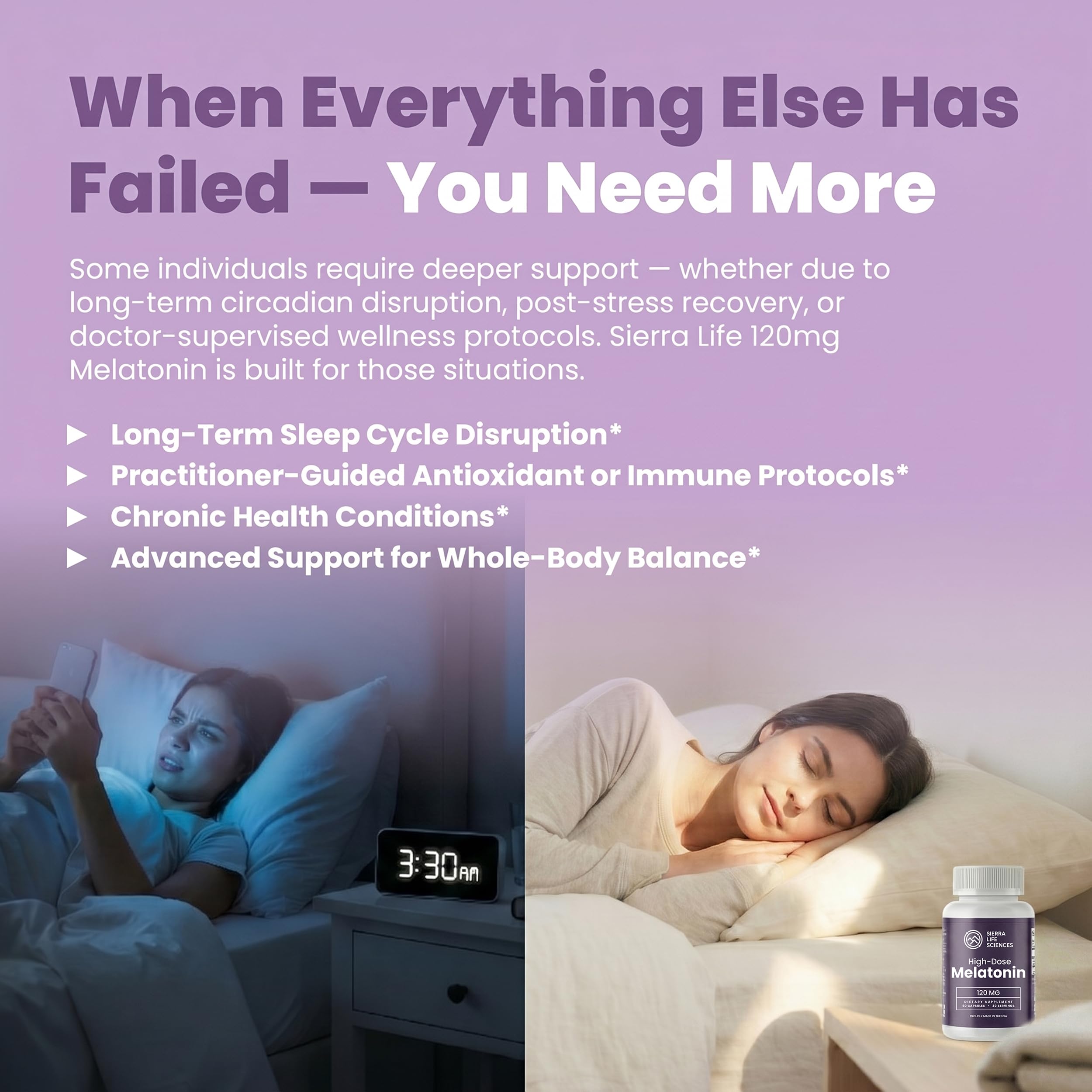 Melatonin 120mg High Dose Extra Strength (60 Capsules) — Amazon image 4