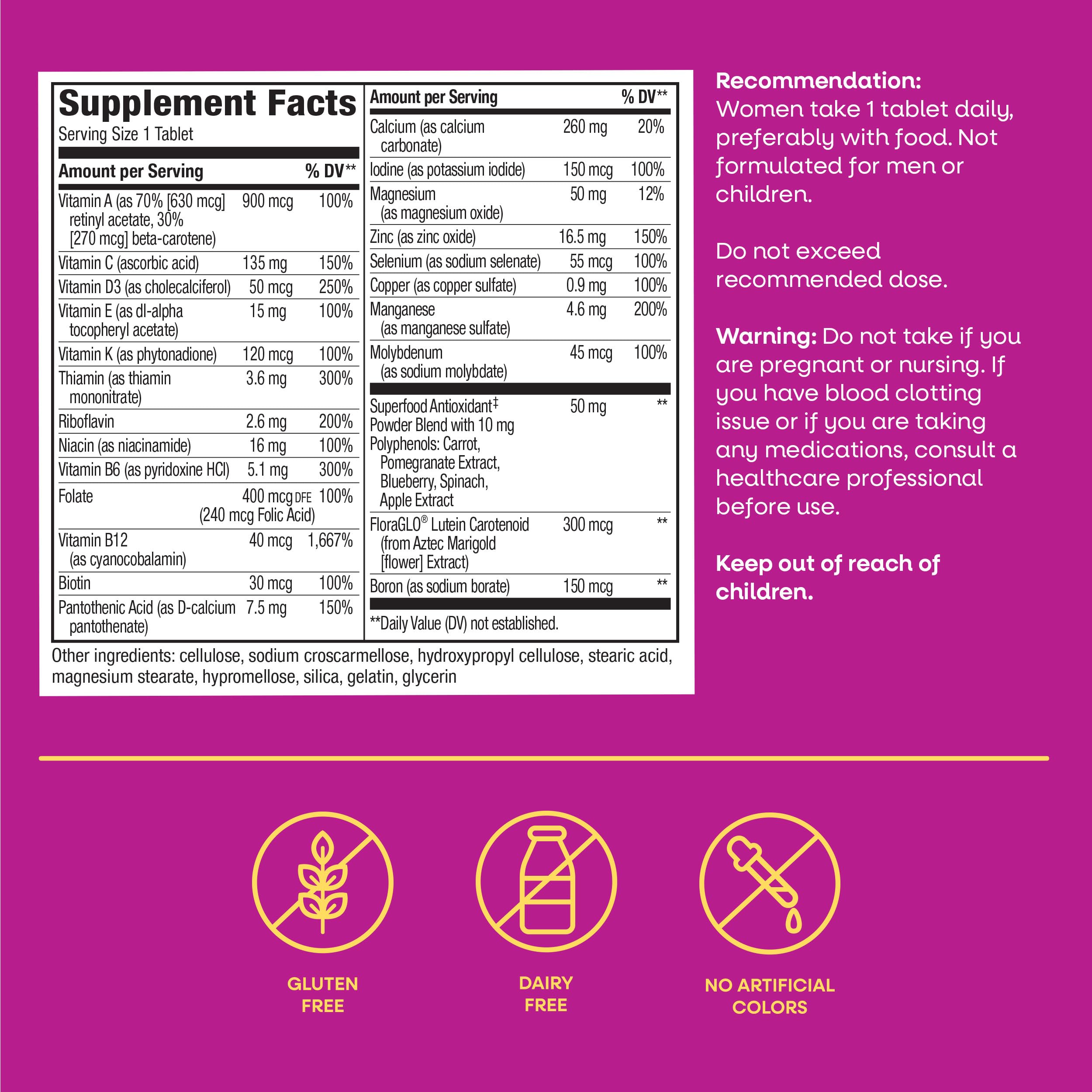 Nature's Way Alive! Women’s 50 Plus Complete Multivitamin Tablets, 50 ct — Amazon image 7