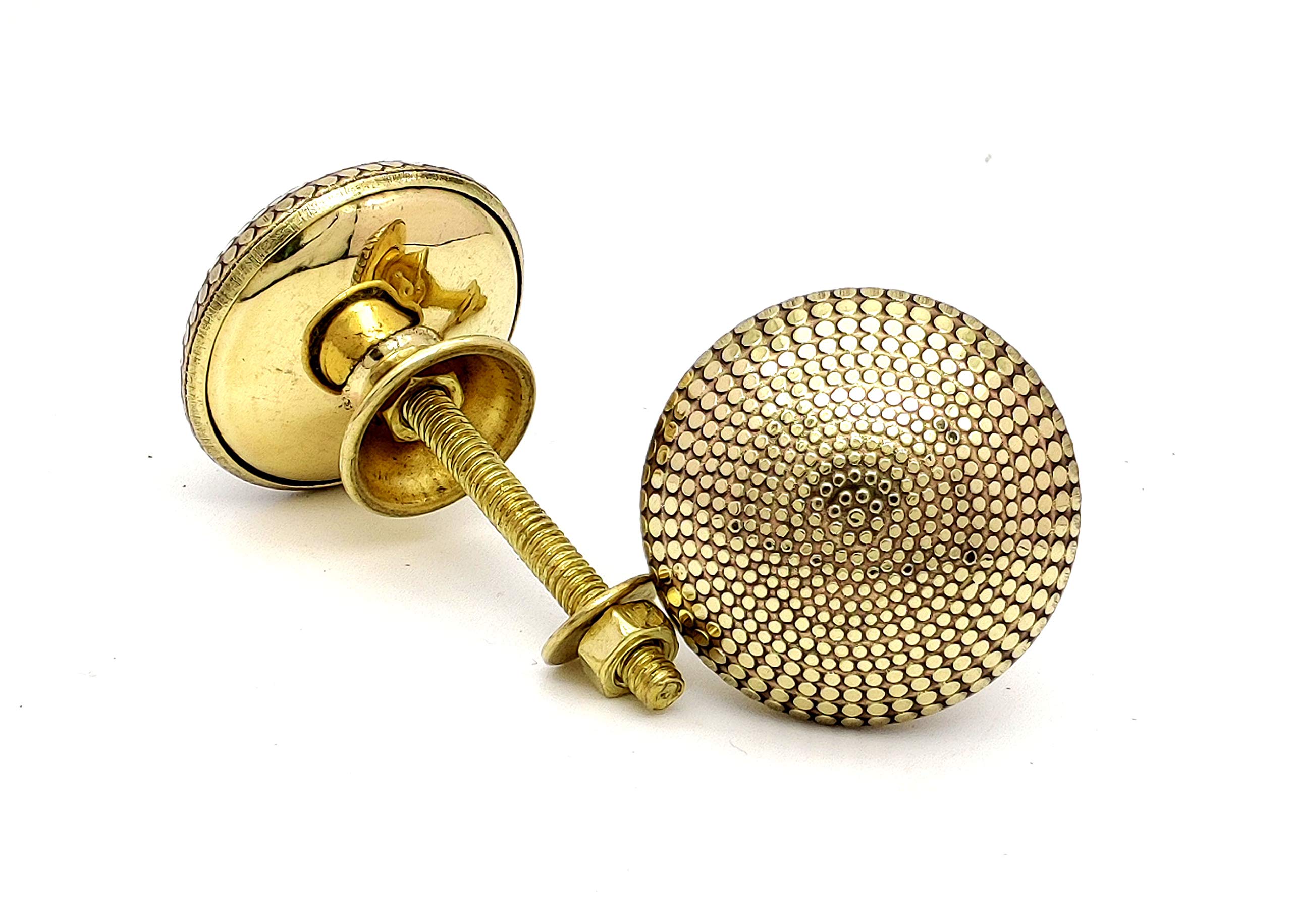 5MoonSun5's Brass Door Knobs/Drawer Pulls Dresser Door Knobs/Pull and Push Handle Knobs for Cabinets, Wardrobes & Kitchen Cupboards/ Handmade Classic Hardware Decor, 38 mm (Set of 2)