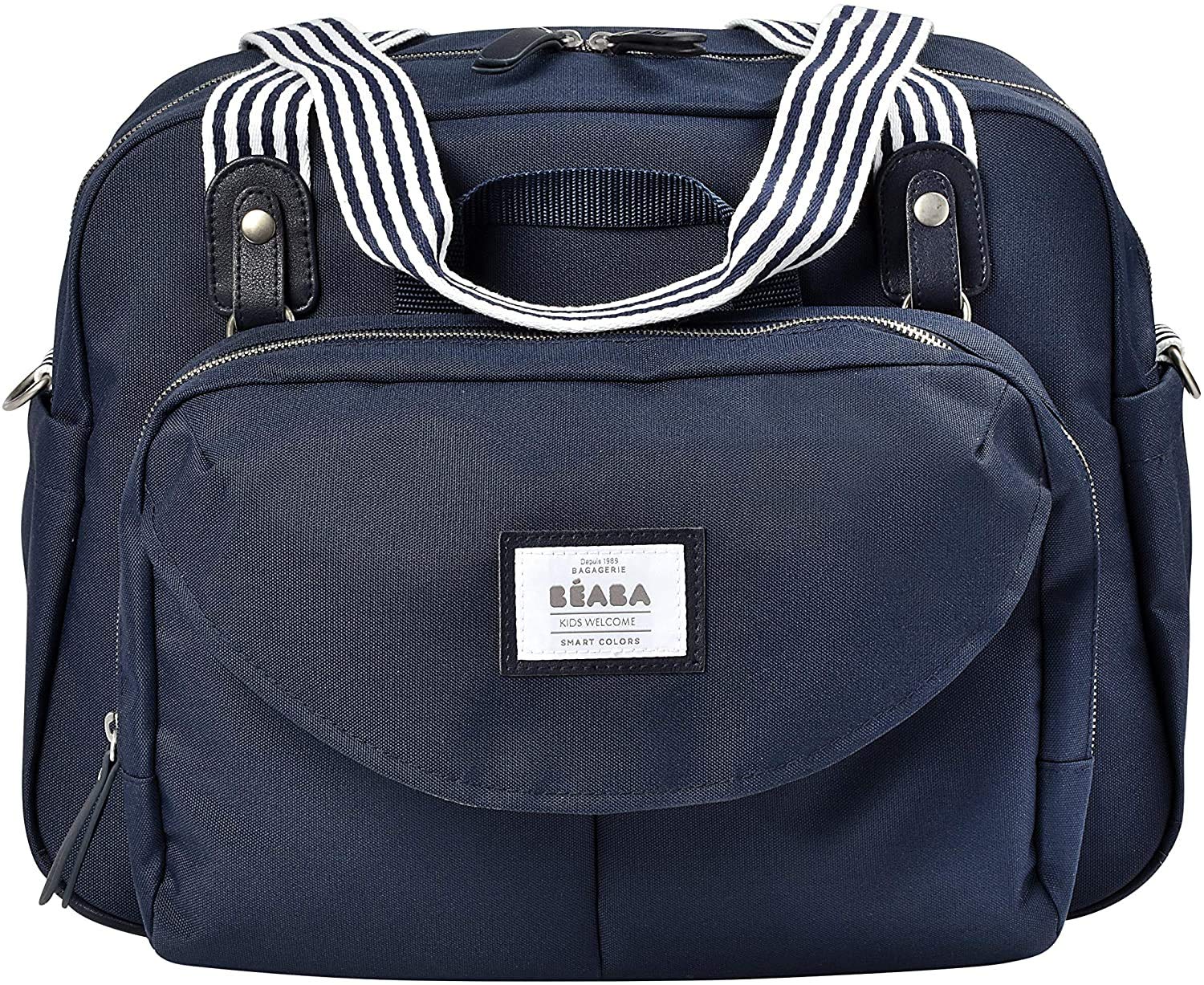 BÉABA Borsa Fasciatoio Genève II Borsone Pannolini Materassini Cambio Neonato Modulabile Taschino Isotermico Pasti Sistema Aggancio Passeggino Blu