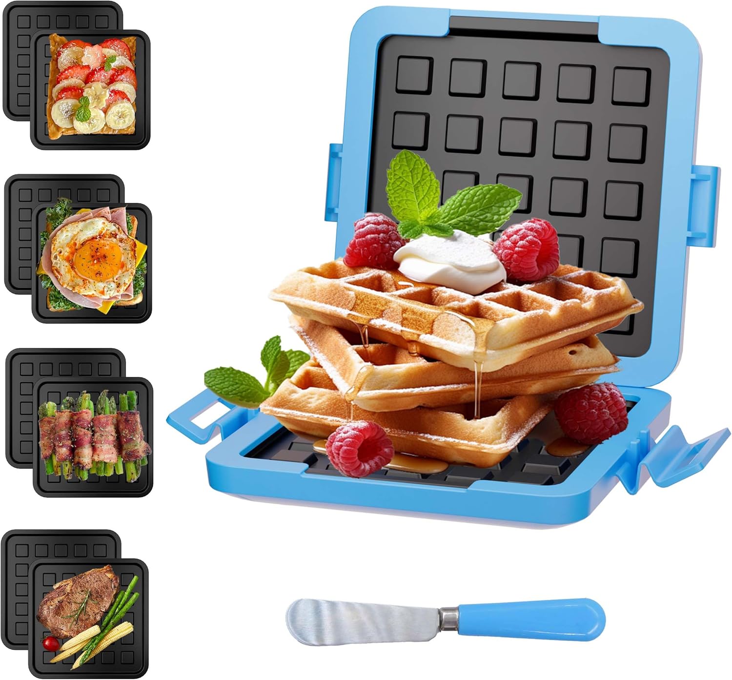Blue Microwave Sandwich Maker & Waffle Maker 2-in-1 Set, Microwave Toaster, Sandwich Maker, Panini Maker, Dishwasher Safe,NO Electricity,Wireless,Time Saving,Fast,Toastie Safe in Microwave Oven Blue Microwave Sandwich Maker & Waffle Maker 2-in-1 Set, Microwave Toaster, Sandwich Maker, Panini Maker, Dishwasher Safe,NO Electricity,Wireless,Time Saving,Fast,Toastie Safe in Microwave Oven