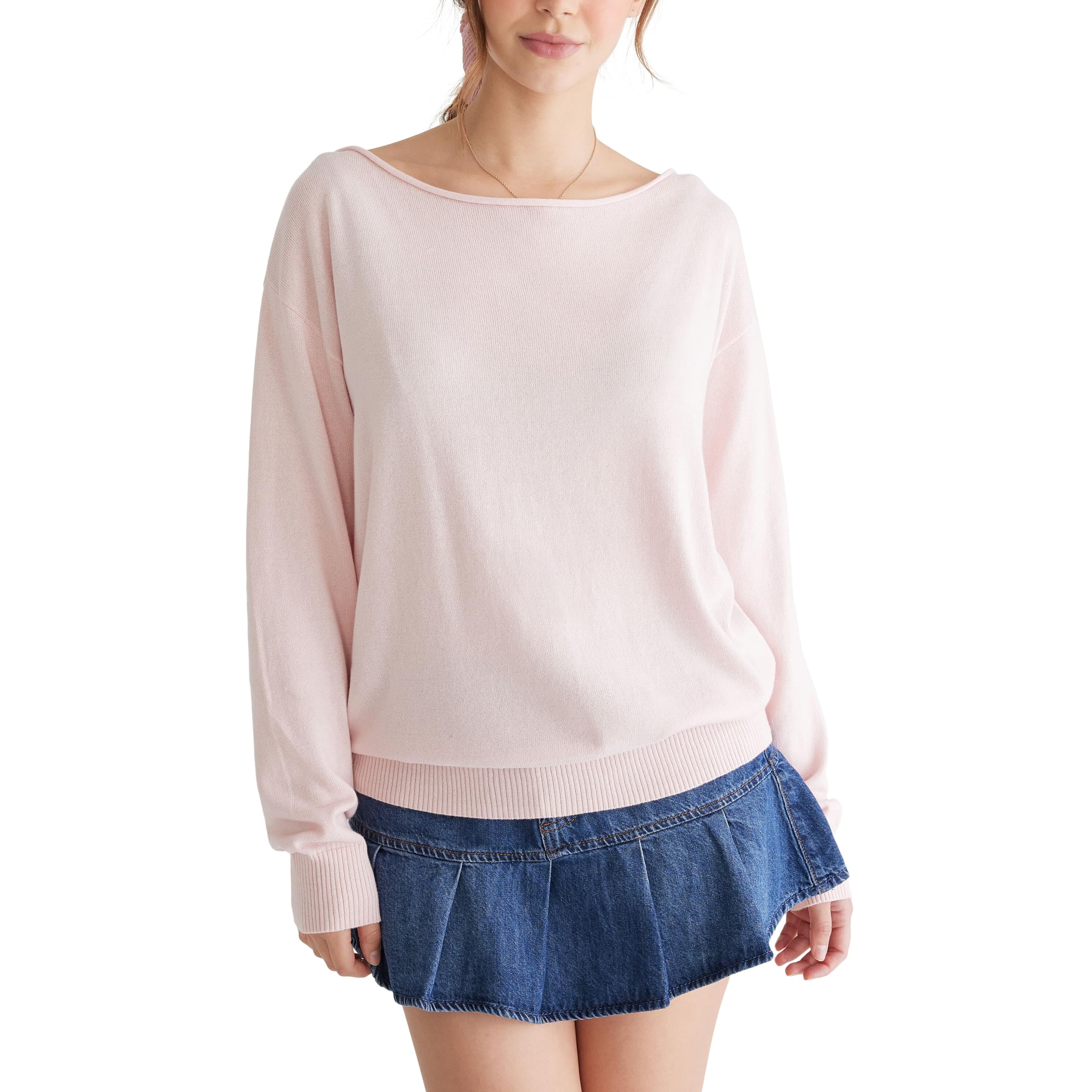 Aeropostale Womens Off The Shoulder Sweater