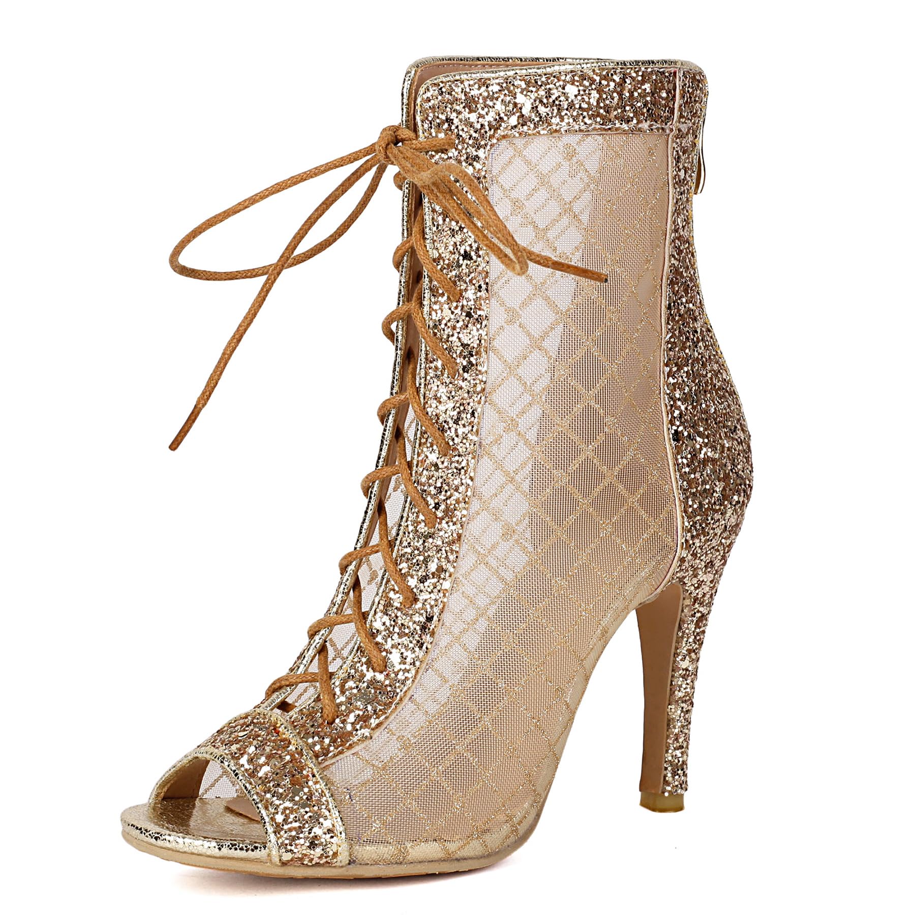 Gicoiz Peep Toe Summer Stiletto High Heels Women Ankle Boots