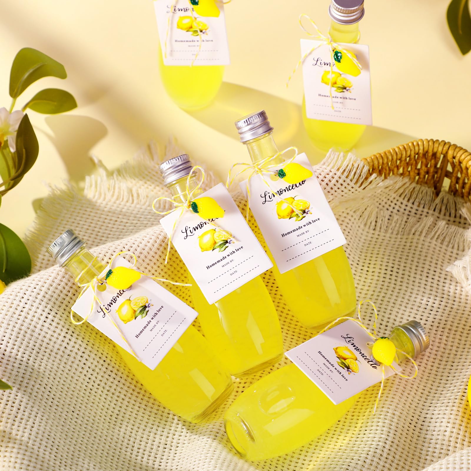 Amazon.com: LemonRoad 24 Sets 1.7 oz Limoncello Glass Bottles