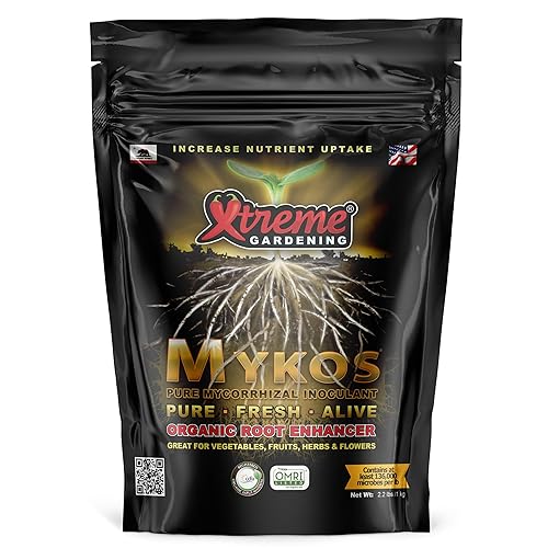 Xtreme Gardening Mykos 2.2 lb – Mycorrhizal Fungi Root Stimulator for Plants – Organic Root Booster for Stronger Roots, Bigger Growth & Higher Yields – Mycorrhizae for Vegetables, Flowers & Trees