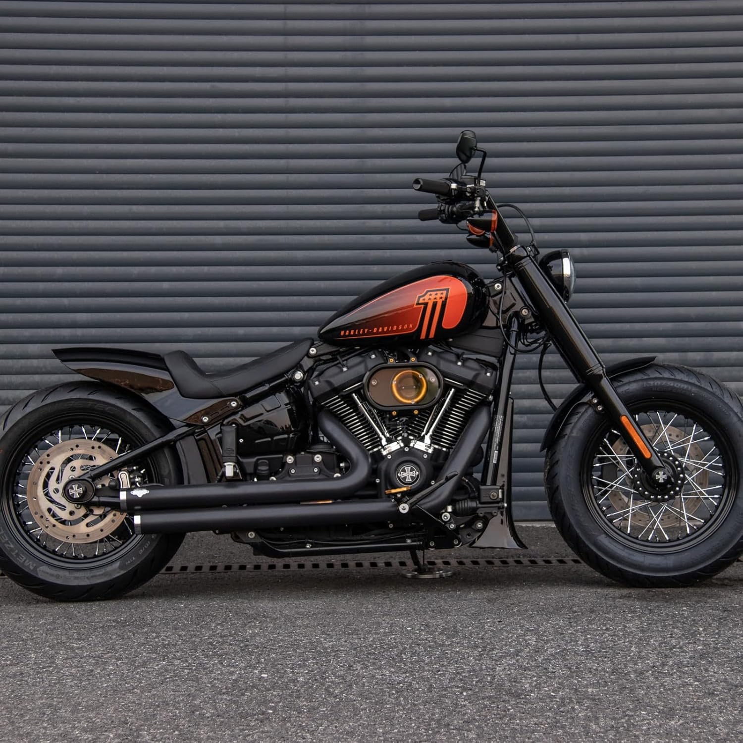 16x5.5 Rear Wheel for 2018-2024 Street Bob 2012-later Slim Deluxe Heritage Classic Gloss Black Stainless Steel 40 Spokes Tubeless Wheel (16x5.5 Rear)