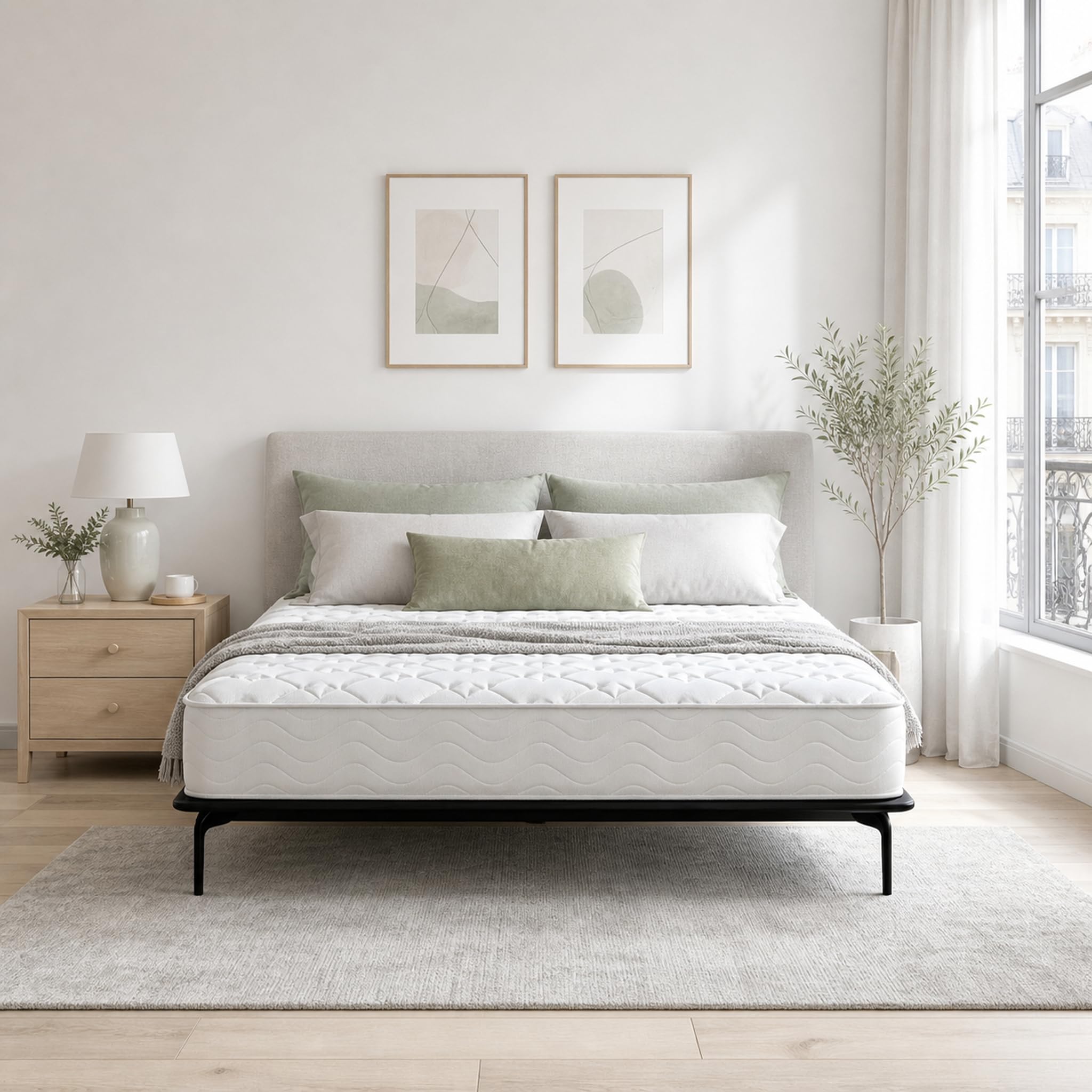Novilla Matratze 90x200 cm, 20 cm Hybridmatratze 7 Zonen H3 | 7-Zonen Hybridmatratze mit Taschenfedern und Komfortschaum, atmungsaktiv, formstabil, OEKO-TEX® zertifiziert