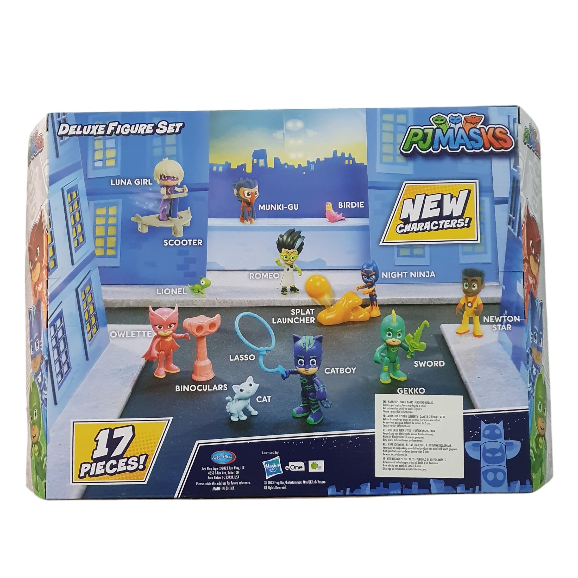 PJ Masks Deluxe Figure Set 17 Pieces with New Characters Included