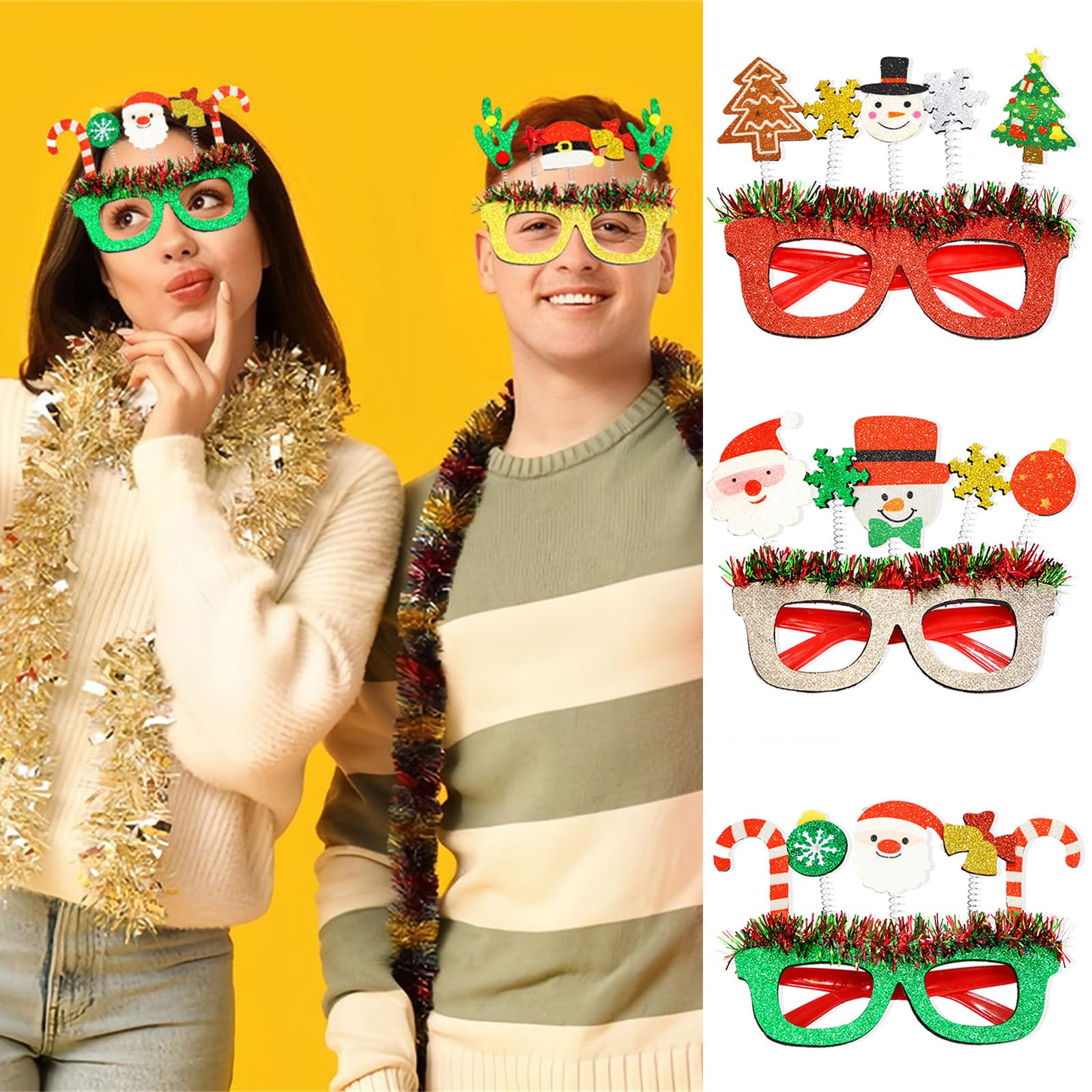 QWQJ Booth Novelty Toy Glasses Frames Role Playing Glasses Frame Unisex Eyeglasses For Costume Accessory