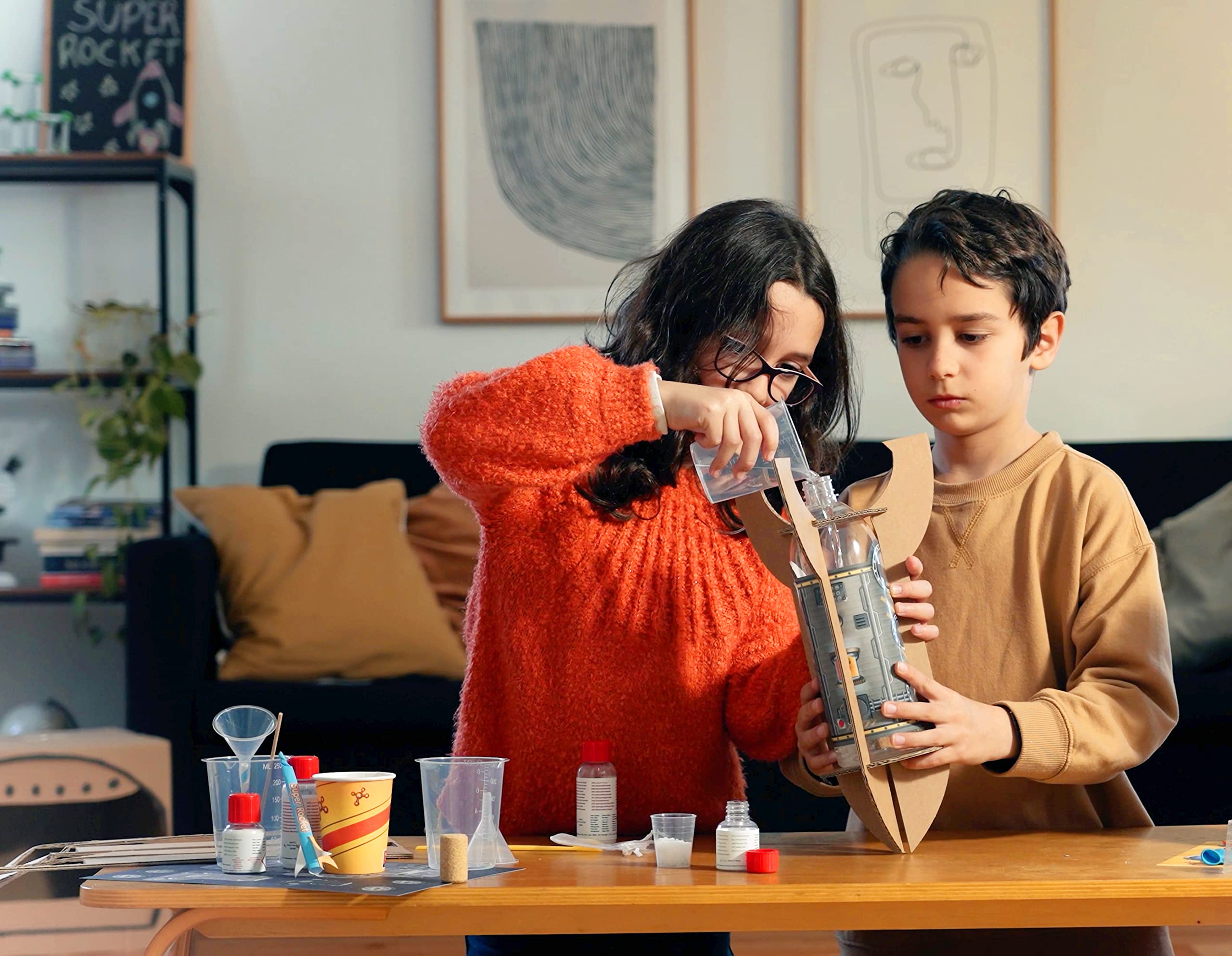 Science4you: Super Rocket Launch | Desarrolle, prueba y lanza tu propio cohete increíble | Kit STEM de 25 piezas con 13 experimentos | A partir de 8 años
