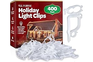 All-Purpose Holiday Light Clips [Set of 400] for Effortless Christmas Light Installation