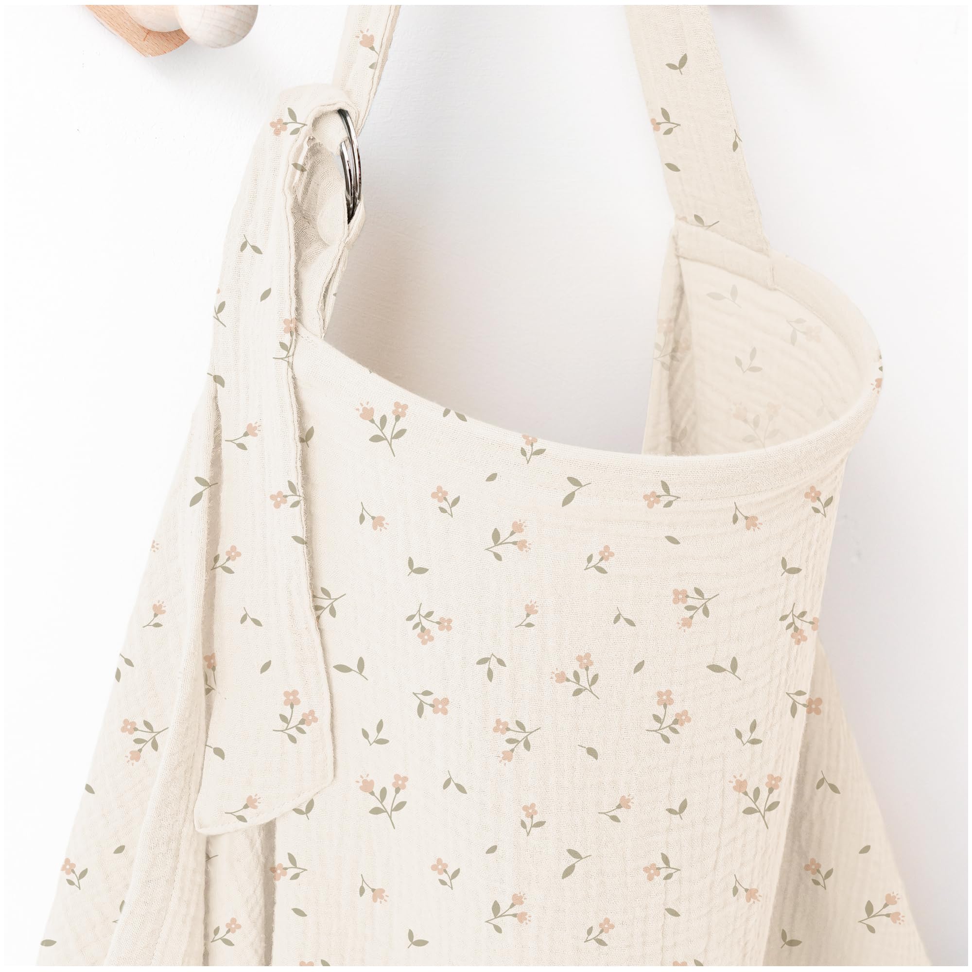 MairMore Muslin Nursing Covers for Breastfeeding, Privacy Breast Feeding Cover with Arch Neckline for Mom and Baby, Breathable 100% Cotton Nursing