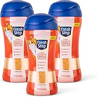 Fresh Step Cat Litter Crystals Summer Breeze Scent 15oz 3-Pack - Odor Eliminating Deodorizer for Fresh Litter Box