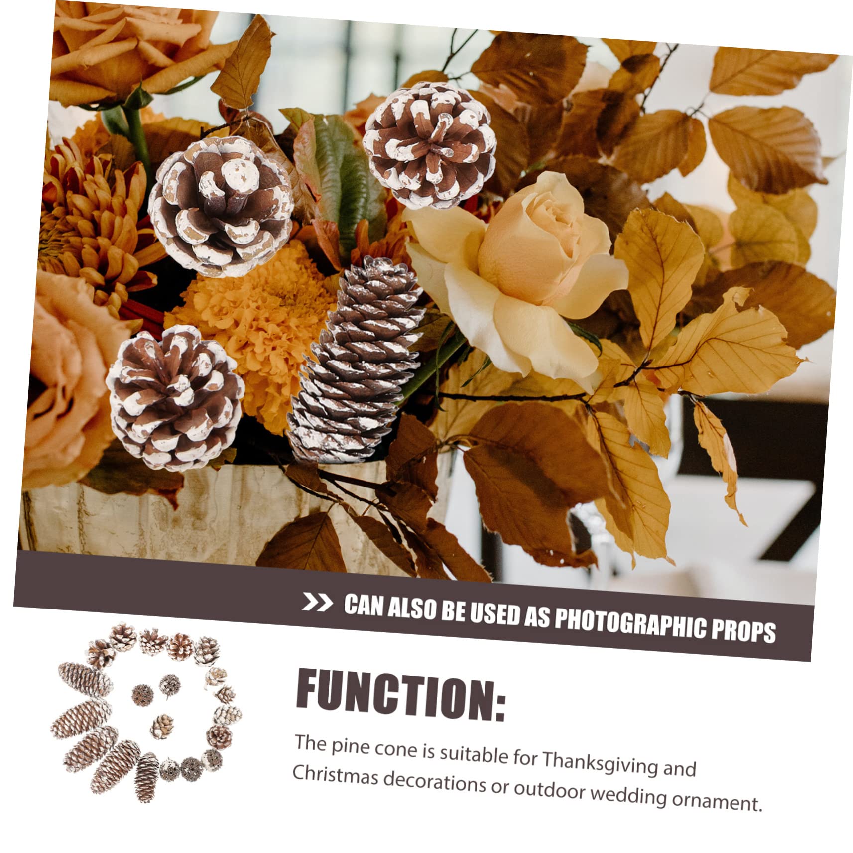 ABOOFAN 4ensembles Kit De Décoration De Noël Cônes De Pin Matériel DIY pour Artisanat Et Décoration Festive pour Fête Et Événements