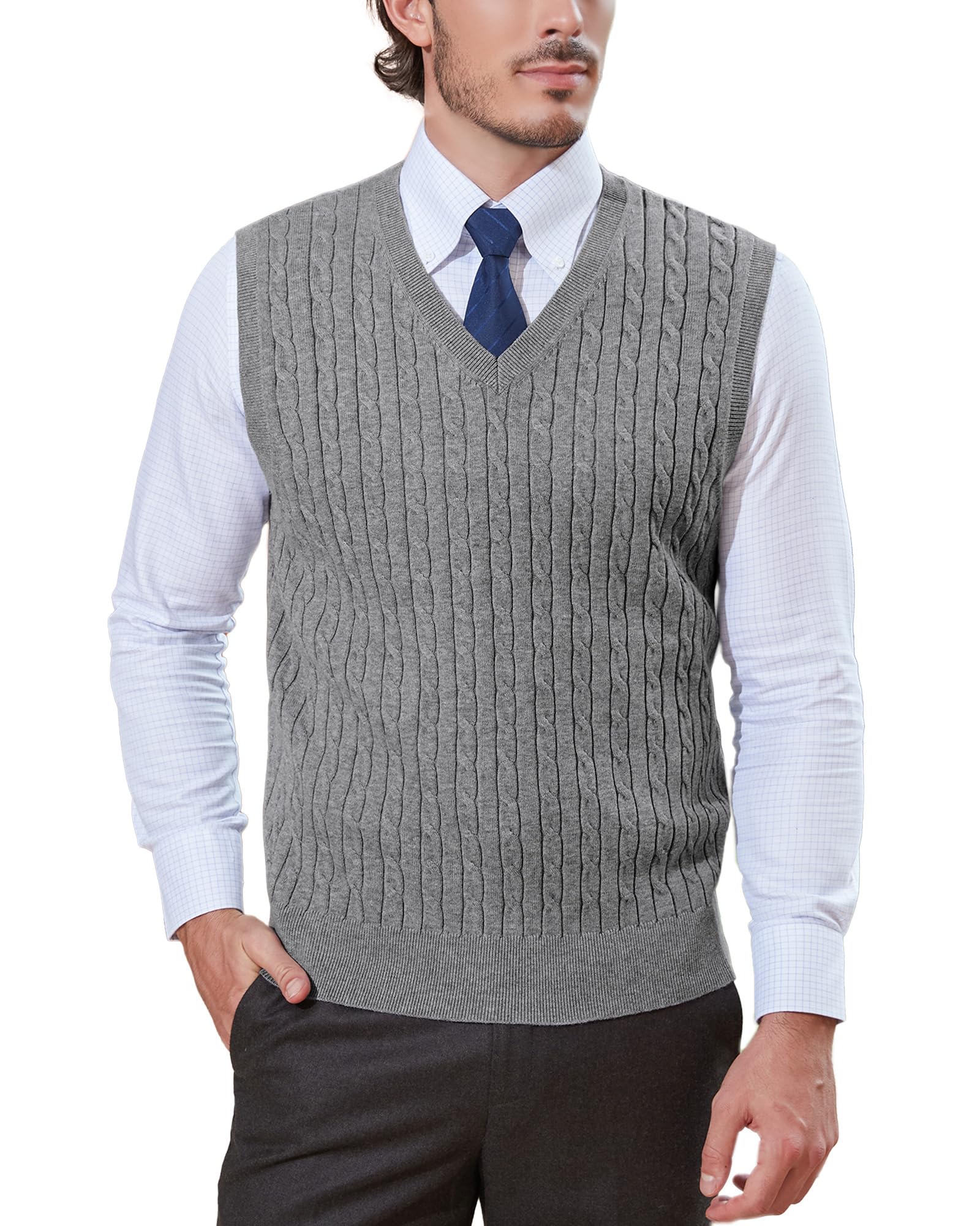 Kallspin Herren Vintage Gestricktes Poloshirt Kurzarm Solide