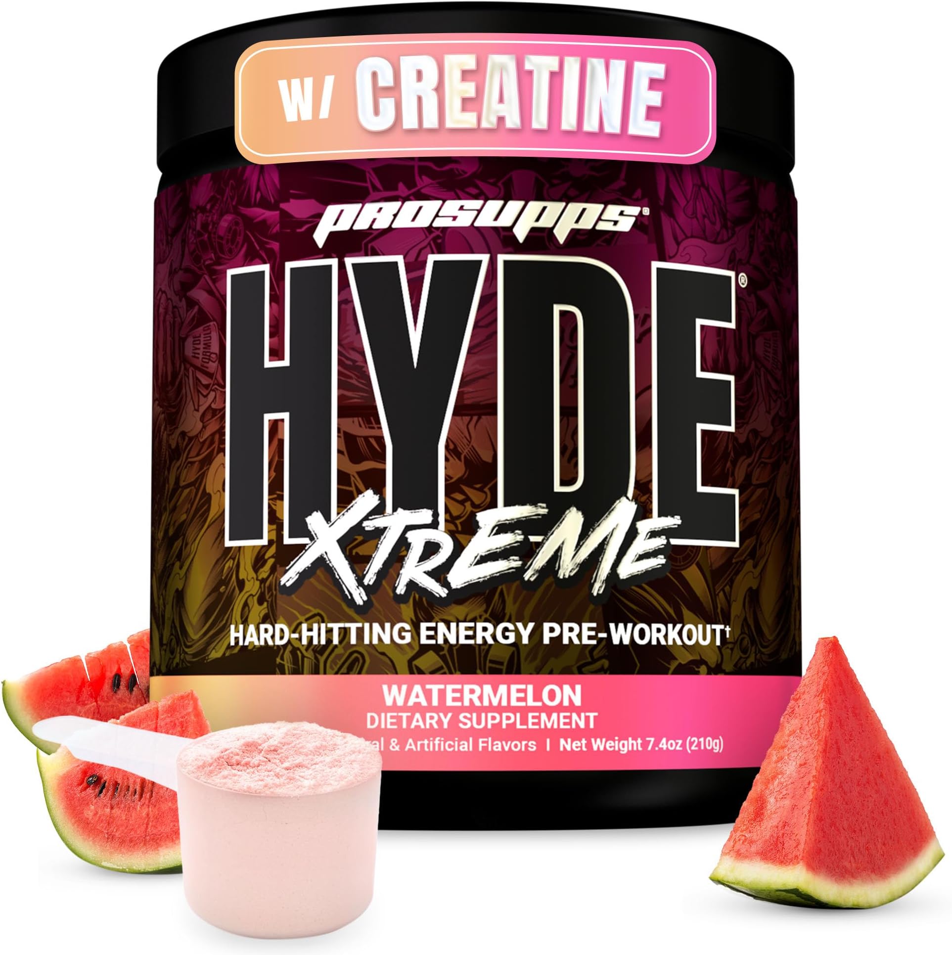 ProSupps Mr. Hyde Xtreme Pre Workout Powder with Creatine, Beta Alanine & Caffeine (Watermelon, 30 Servings)
