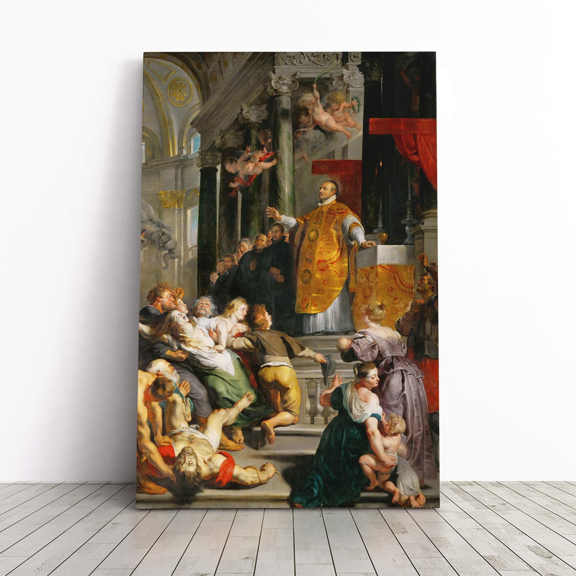 Peter Paul Rubens Miracles Canvas Print | Gallery Wrapped 30mm Frame Wall Art | 24x16 inches | Ready to Hang | Modern Picture | Living Room Bedroom Lounge Office