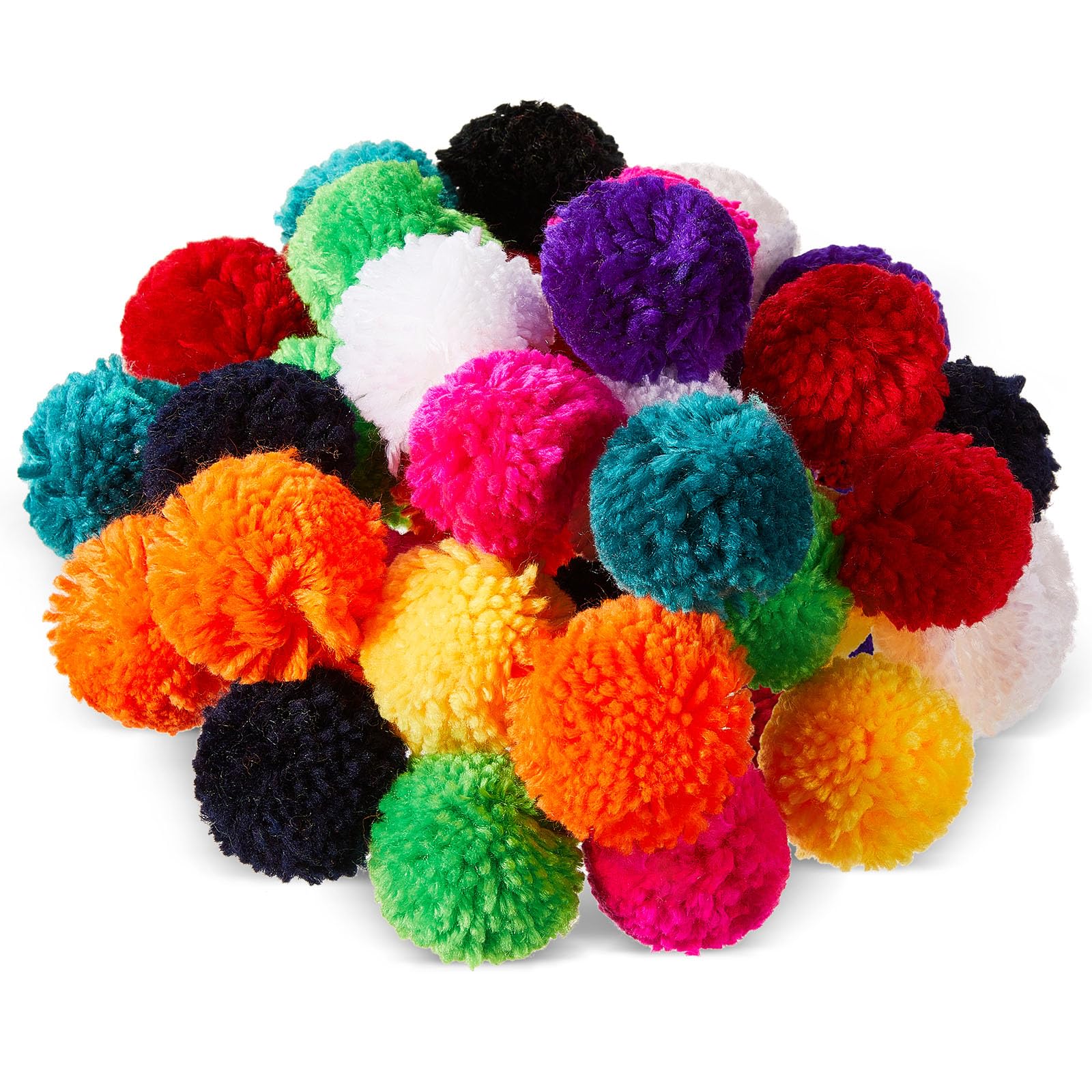 Photo 1 of Gemscream 20 Pcs Large 3 Inch Yarn Pom Poms, Multi Color