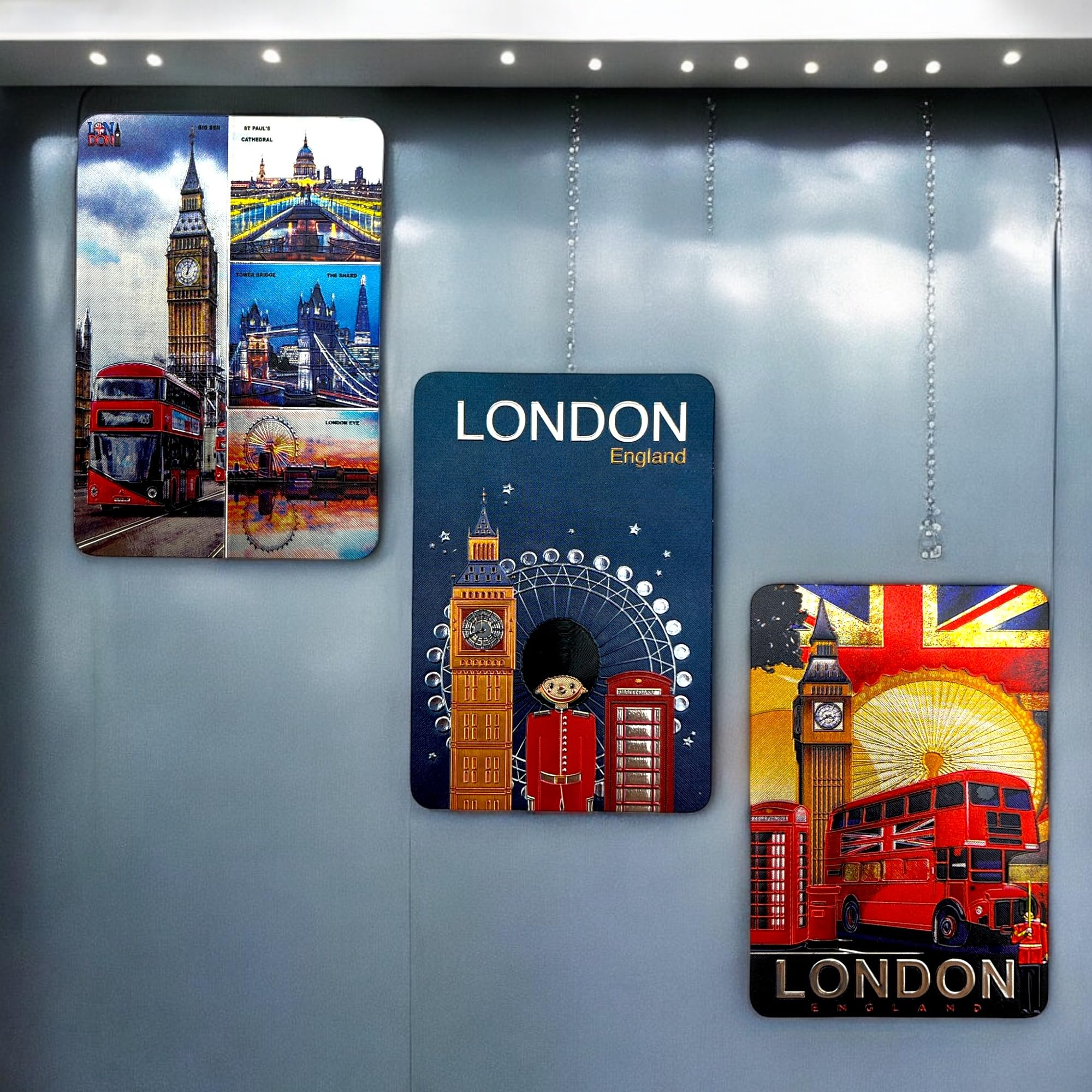 Lot De 16 Aimants De Réfrigérateur Sur Le Thème Des Icônes De Londres Sur Le Thème