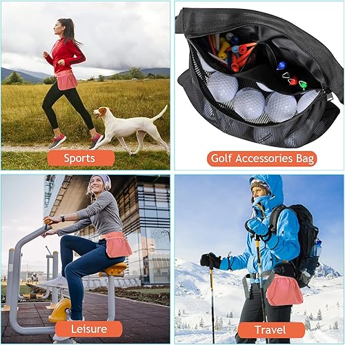 Miniatura 6 de Tennis Ball Holder, Pickleball Holder Bag for Women, Men & Teens, Ball Pouch, Mesh Waist Hip Bag Carrier, Easy Holding 6-8 Pickle Balls or Tennis,